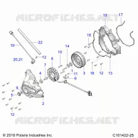 ENGINE, STATOR COVER AND FLYWHEEL
