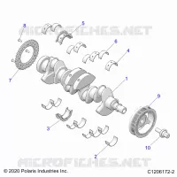 ENGINE, CRANKSHAFT AND BEARINGS