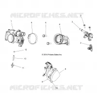 ENGINE, THROTTLE BODY AND FUEL RAIL