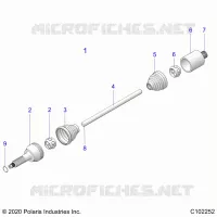 DRIVE TRAIN, REAR DRIVE SHAFT A23SDS57C4 (C102252)