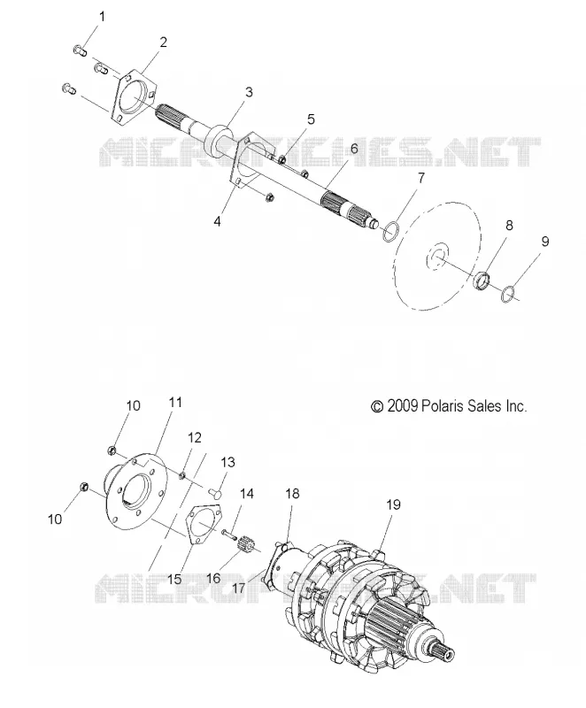 DRIVE TRAIN, JACKSHAFT AND DRIVE SHAFT