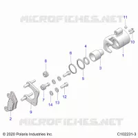 BRAKES, BRAKE REAR CALIPER