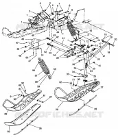 FRONT SUSPENSION AND SKI 500 CARB SKS 0962564,  EUROPEAN 500 CARB SKS E9625 (4931873187B001)