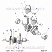 ENGINE, PISTON AND CRANKSHAFT