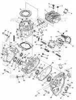CRANKCASE AND CYLINDER BIG BOSS 6X6 400L W97AE38A (4940814081D007)