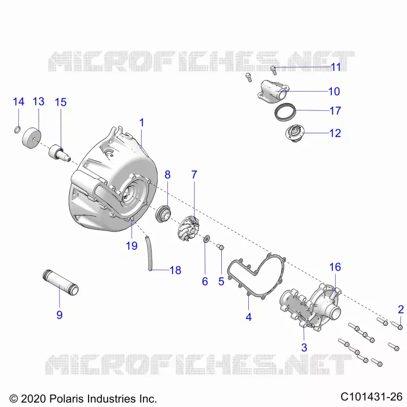 ENGINE, COOLING SYSTEM AND WATER PUMP