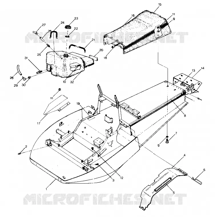 CHASSIS AND SEAT STARTRAK UPDATED 2/90 (4916811681003A)