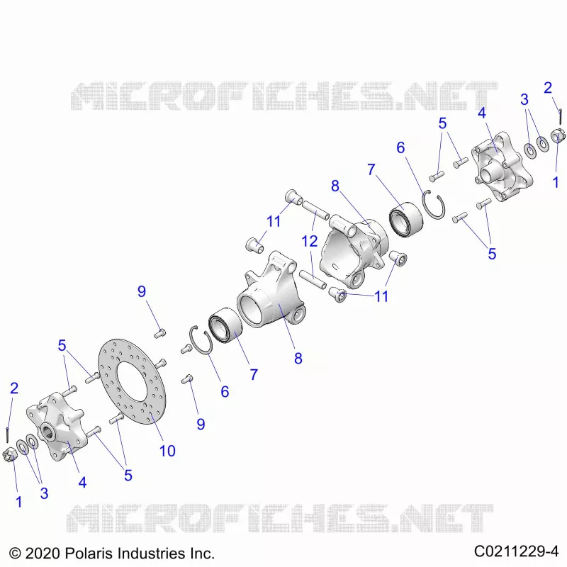 REAR SUSPENSION HUBS, CARRIER AND BRAKE DISC