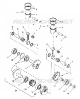 PISTON   CRANKSHAFT 500 EFI/0930674 AND  500 EFI SKS/0930574 (4922962296032A)