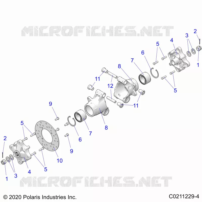 REAR SUSPENSION HUBS, CARRIER AND BRAKE DISC