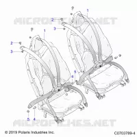 SEAT MOUNTING, REAR, 6 POINT
