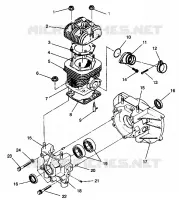 CRANKCASE AND CYLINDER STARLITE GT 0943127 (49250125010032)