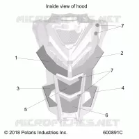 HOOD FOAM/FIBER