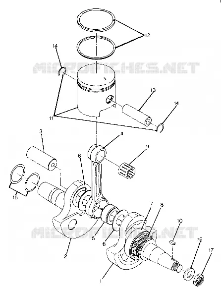 CRANKSHAFT AND PISTON ASSEMBLY (4917721772033A)