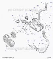 DRIVE TRAIN, CLUTCH COVER AND DUCTING