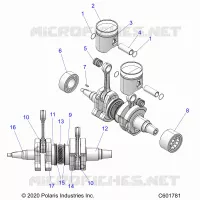 ENGINE, PISTON AND CRANKSHAFT