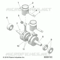 ENGINE, PISTON AND CRANKSHAFT