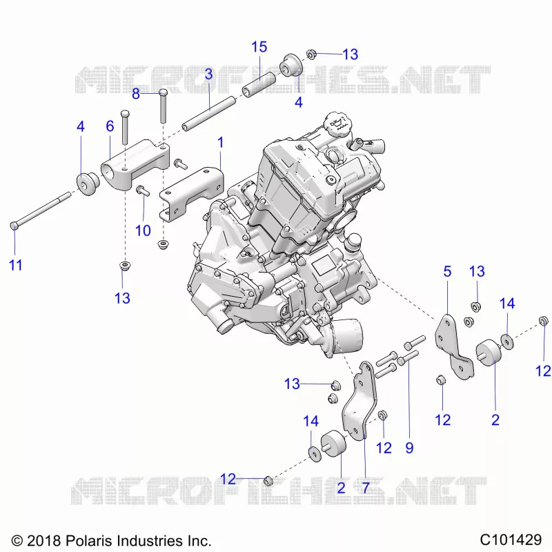 ENGINE, MOUNTING & LONG BLOCK