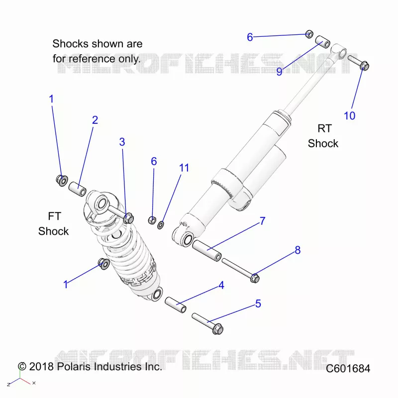 SUSPENSION, SHOCK MOUNTING, REAR SUSP.