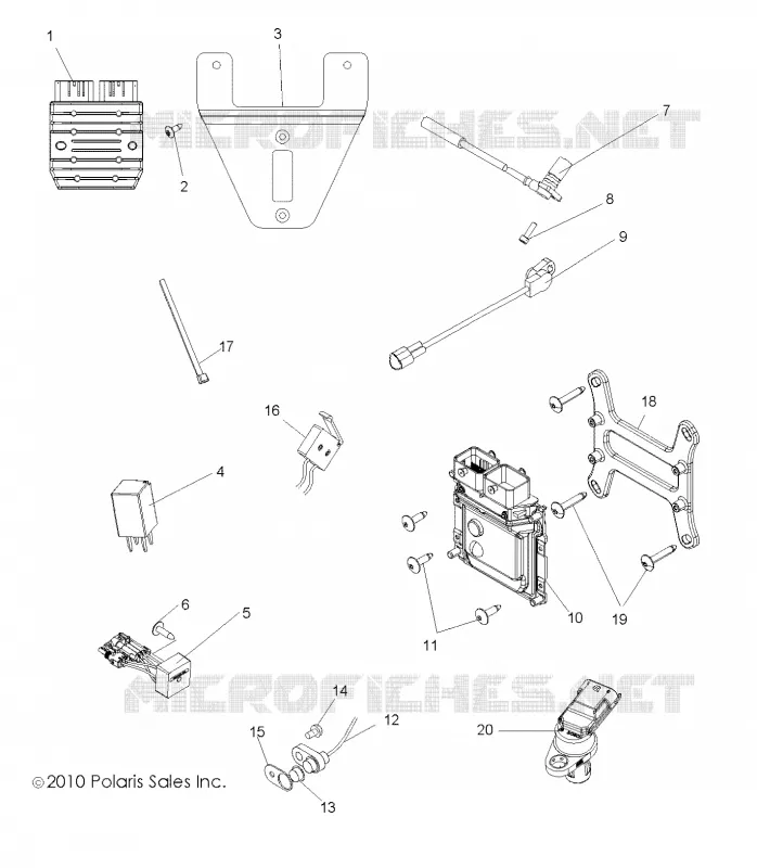 REGULATOR, RELAYS, SENSORS AND ECU