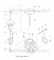 ENGINE, CARBURETOR, UPPER