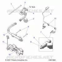 FUEL SYSTEM, RAIL, LINES AND THROTTLE BODY