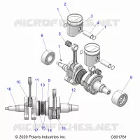 ENGINE, PISTON AND CRANKSHAFT