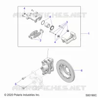 BRAKES, FRONT BRAKE CALIPER