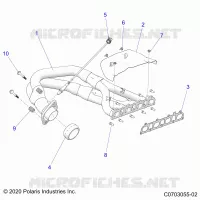 ENGINE, EXHAUST SYSTEM, HEADPIPE AND RELATED