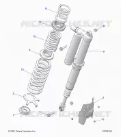 SUSPENSION, REAR SHOCK MOUNTING, DELUXE