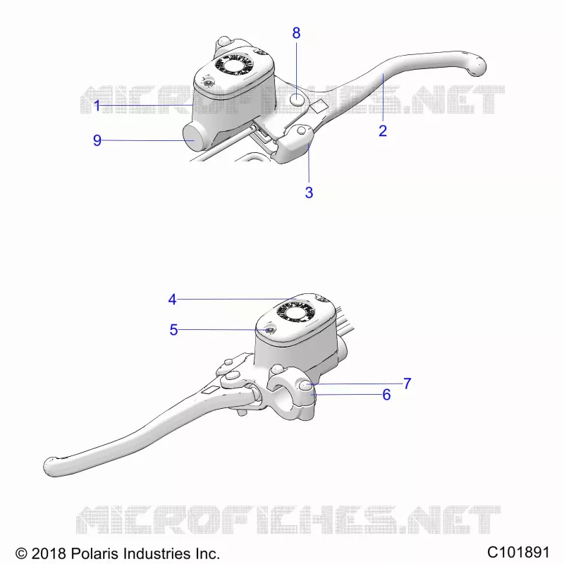 BRAKES, FRONT BRAKE LEVER AND MASTER CYLINDER