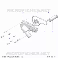 ENGINE, WATERPUMP IMPELLER AND COVER
