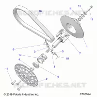 DRIVE TRAIN, SECONDARY CLUTCH