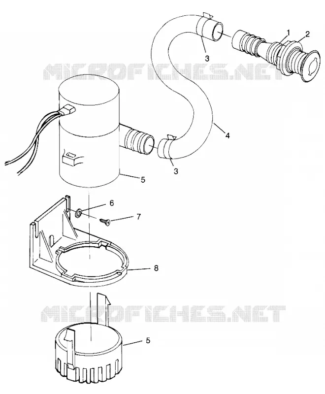 BILGE PUMP SL 700 B974071, INTL. SL 700 I974071, SL 700 DELUXE B974072 AND (4940874087C001)