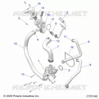 ENGINE, WATERPUMP AND BYPASS