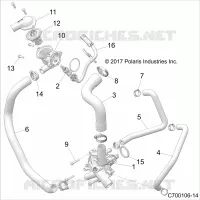 ENGINE, WATERPUMP AND BYPASS