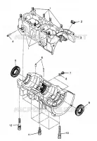 CRANKCASE 500 0972764,  EUROPEAN 500 E972764,  500 SKS 0972564, EUROPEAN 50 (4938393839C014)