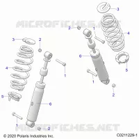 REAR SUSPENSION SHOCK AND MOUNTING