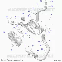 DRIVE TRAIN, CLUTCH COVER AND DUCTING