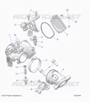 ENGINE, THROTTLE BODY AND FUEL RAIL