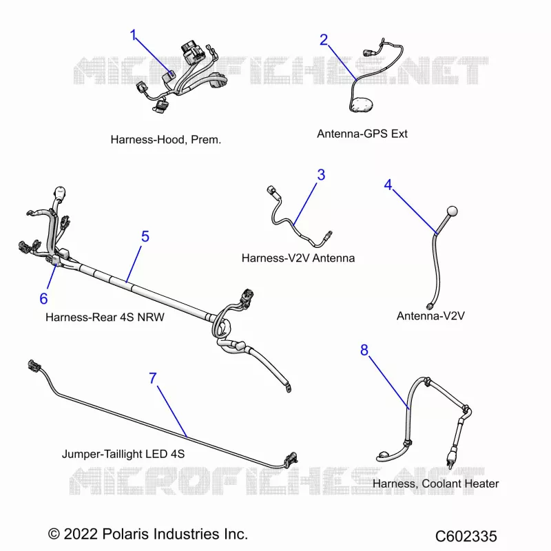 ELECTRICAL, WIRE HARNESSES, HOOD/JUMPERS, GPS