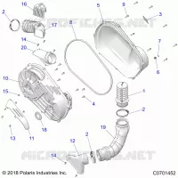 DRIVE TRAIN, CLUTCH COVER AND DUCTING