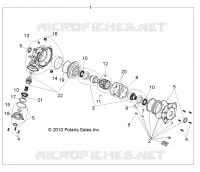 DRIVE TRAIN, FRONT GEARCASE INTERNALS (BUILT 3/05/10 AND AFTER)