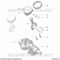 ENGINE, CRANKSHAFT AND PISTON