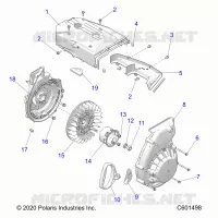 ENGINE, BLOWER HOUSING AND RECOIL STARTER
