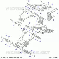 REAR SUSPENSION CONTROL ARM, MOUNTING