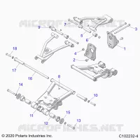 REAR SUSPENSION CONTROL ARM, MOUNTING