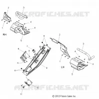 CHASSIS, CLUTCH GUARD AND FOOTRESTS