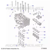 ENGINE, CYLINDER HEAD AND VALVES