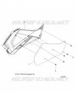 BODY, RIGHT HAND SIDE PANEL HEAT SHIELD AND HARDWARE 1 UP